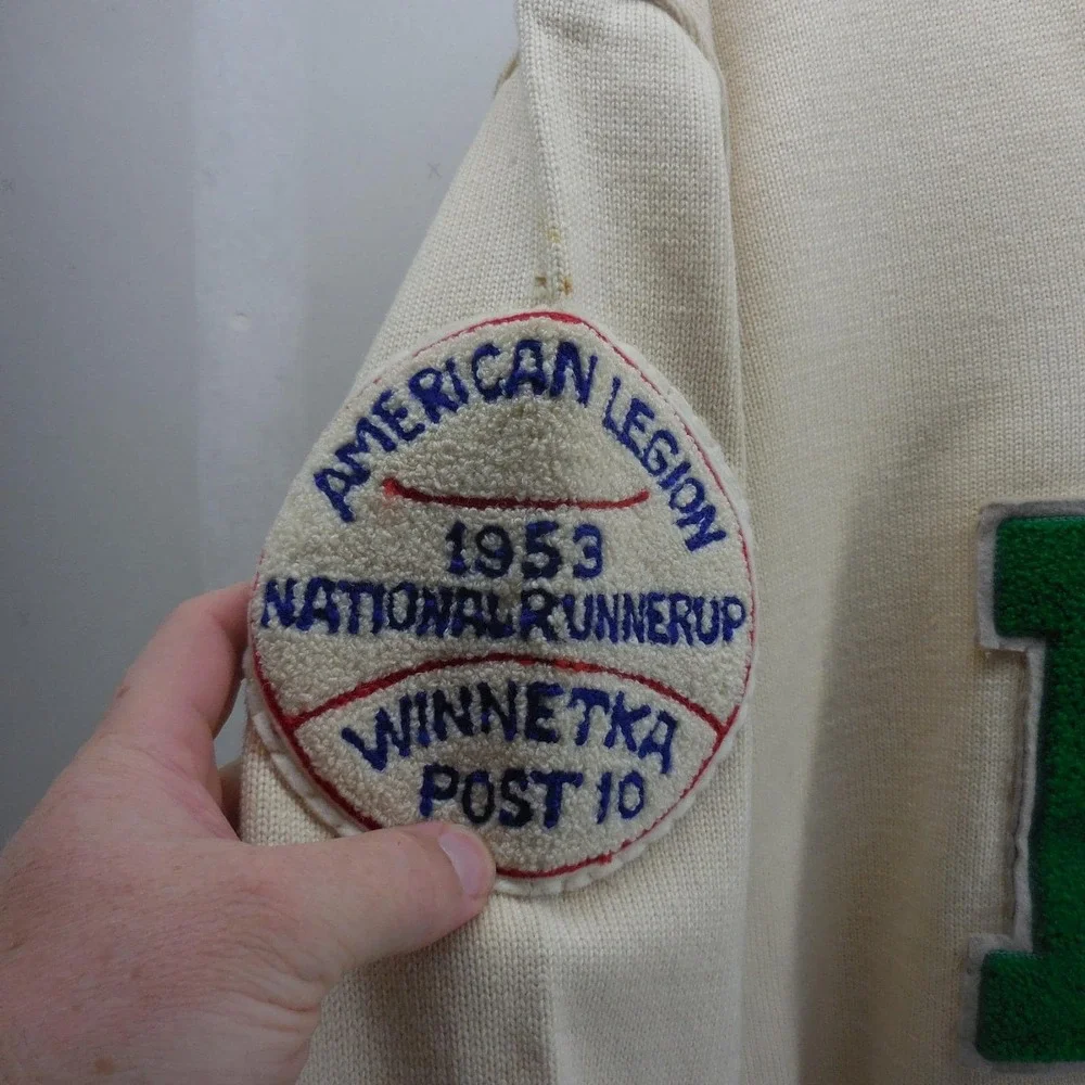 Vintage 1953 Wilson Letterman Sweater New Trier High American Legion Winnetka 44